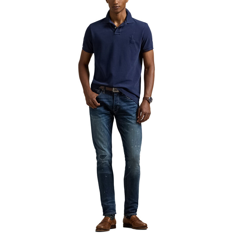 Polo Ralph Lauren Custom Slim Fit Big Pony Mesh Polo Shirt image number 3